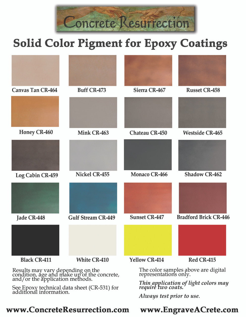 Solid Color Epoxy Pigment