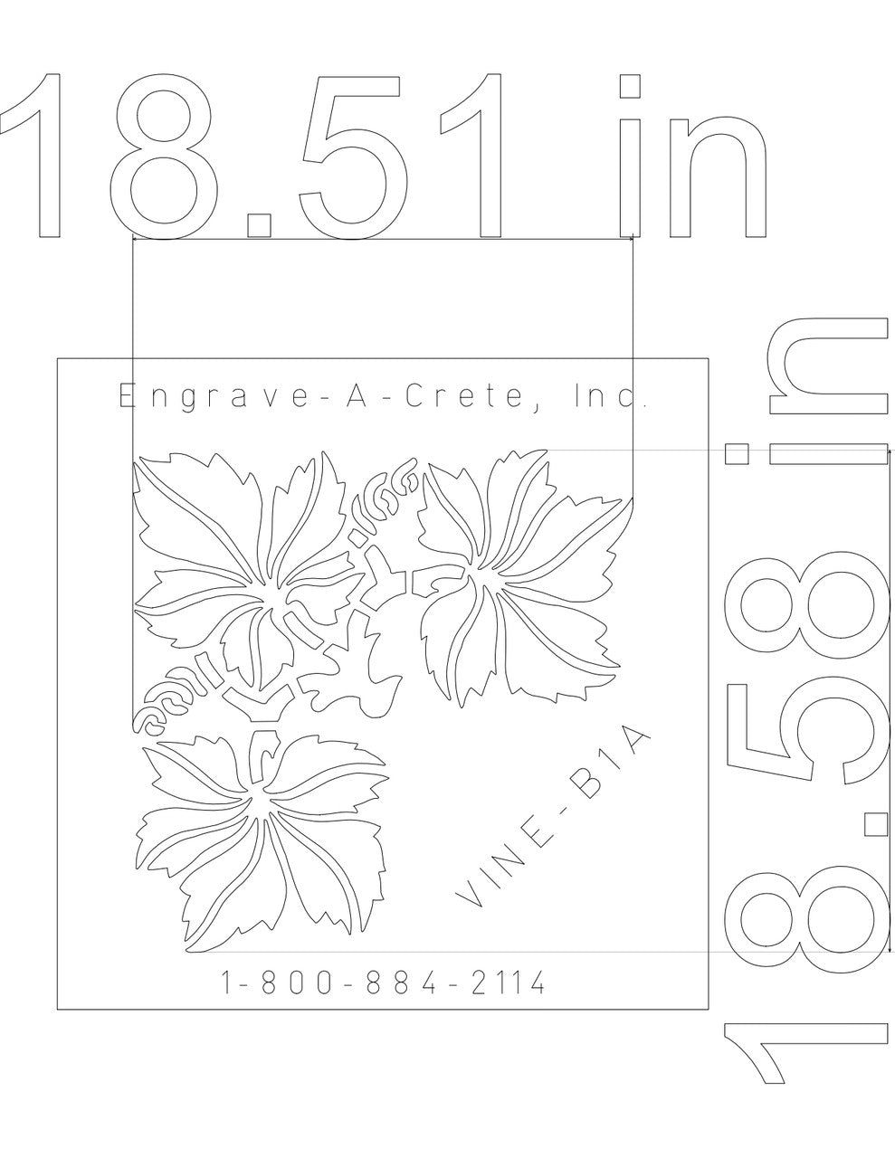 Vine Corner 18.5" x 18.5"